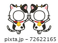 牛　顔ハメ　フレーム　猫 72622165