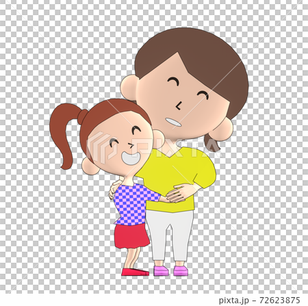 ママ大好き　仲良し親子 72623875
