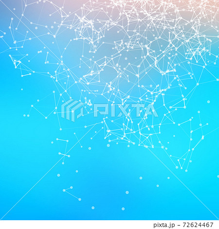 Geometric abstract background. Connecting dots with lines 72624467