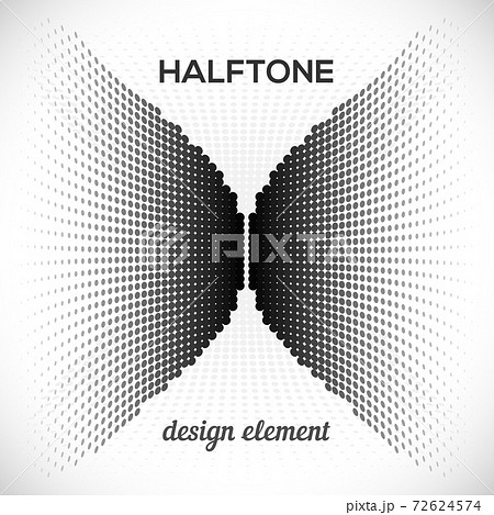 Black Abstract Halftone Design Element, vector illustration 72624574