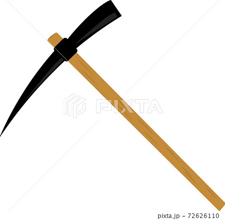 シンプなツルハシのイラストのイラスト素材