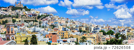 Colors of Greece series - Syros island, vie of Ano Syros village 72626508