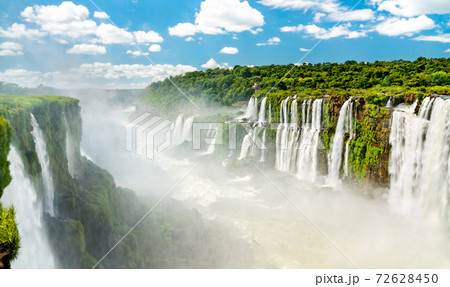 Iguazu Falls in a tropical rainforest in Argentina 72628450