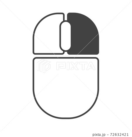 Computer mouse right button click outline icon Computer mouse right button click outline icon 72632421