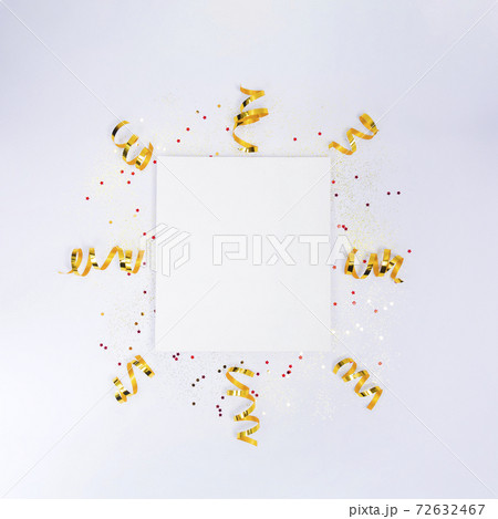 Postcard with paper blank on white background 72632467