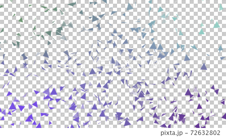 CGトライアングル　カラフルな三角形の紙吹雪 72632802