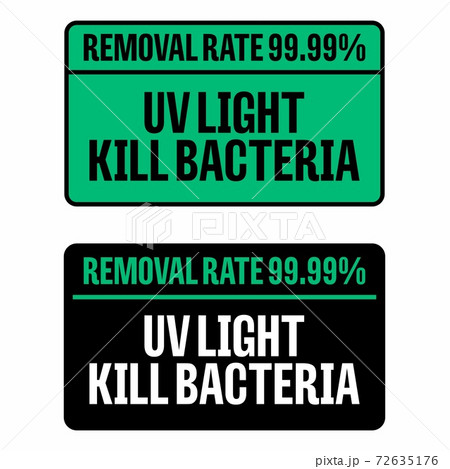99.99% UV light kill bacteria disinfection information sign 72635176