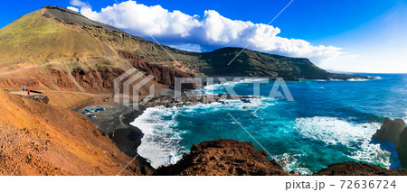 Unique nature of volcanic beautiful Lanzarote . Canary islands 72636724