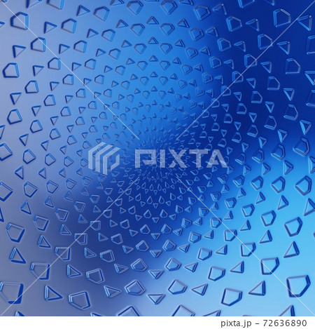 blue abstract metallic plate with triangle pattern, 3d render 72636890