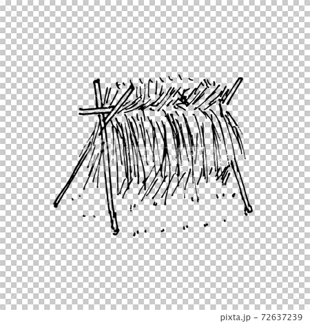 Inekake（Inakake）的簡單手繪插圖[季節性語言：秋天] 72637239