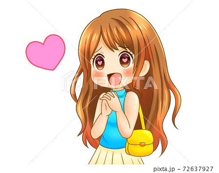 ときめく女性のイラスト素材のイラスト素材 72637927 Pixta