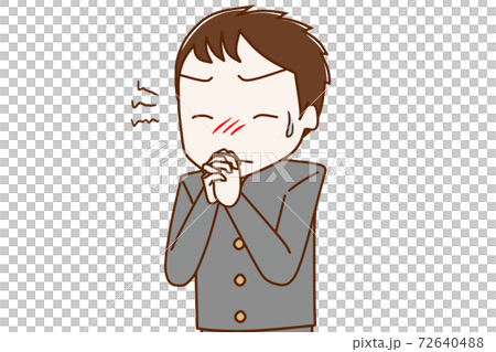 男學生在困難時應上帝的要求祈禱 男學生在困難時應上帝的要求祈禱 72640488