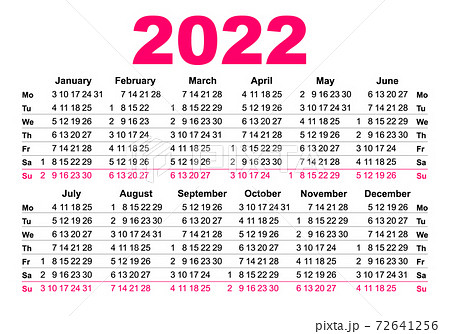 Only 2022 calendar simple template grid. First day of week monday Only 2022 calendar simple template grid. First day of week monday 72641256