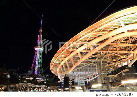 名古屋市 オアシス21の夜景 2020年11月 名古屋市 オアシス21の夜景 2020年11月 72641597
