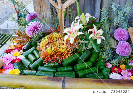 京都 北野天満宮 北野の花手水 京都 北野天満宮 北野の花手水 72642024
