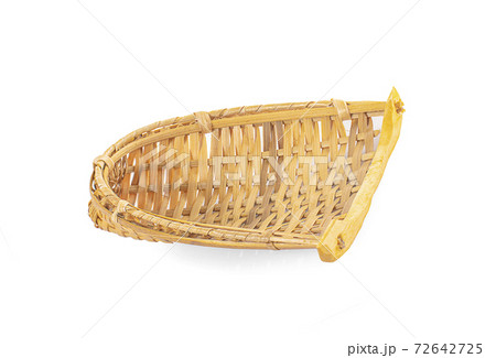 Bamboo basket hand made an isolated on white background Bamboo basket hand made an isolated on white background 72642725