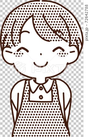 家庭主婦/女幼兒園老師單色漫畫風格 72642788