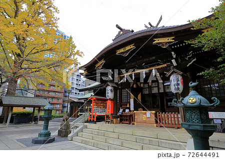東京散歩　秋の西新宿　新宿中央公園付近　熊野神社 72644491