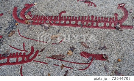 Tanum, Sweden, October 28, 2020. Prehistoric rock carvings dating back to the Bronze Age Tanum, Sweden, October 28, 2020. Prehistoric rock carvings dating back to the Bronze Age 72644705