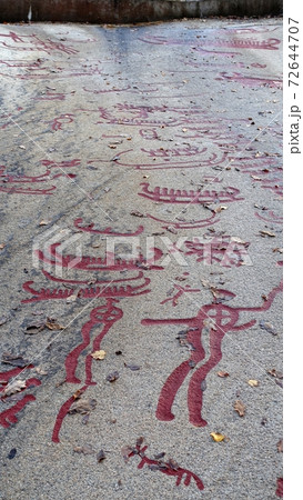 Tanum, Sweden, October 28, 2020. Prehistoric rock carvings dating back to the Bronze Age Tanum, Sweden, October 28, 2020. Prehistoric rock carvings dating back to the Bronze Age 72644707