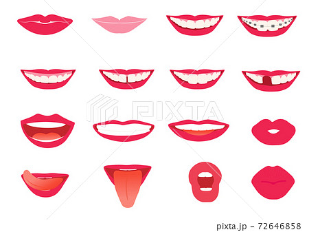 口 唇の形 のイラスト素材