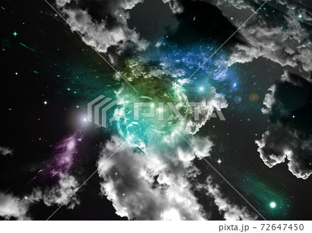 galaxy in a free space. 3D rendering galaxy in a free space. 3D rendering 72647450