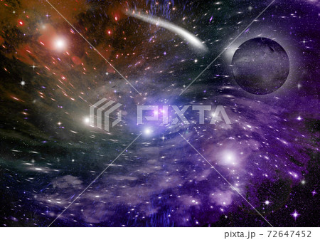 galaxy in a free space. 3D rendering 72647452