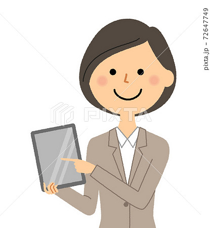 タブレットを持つスーツの女性 72647749