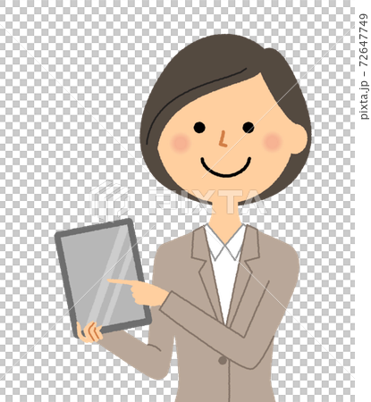 タブレットを持つスーツの女性 72647749
