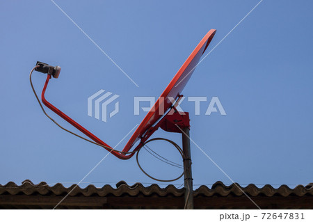 Radio telescope installed on roof Radio telescope installed on roof 72647831