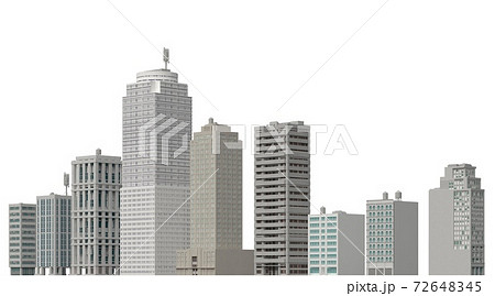 Modern Buildings Isolated On White Background のイラスト素材