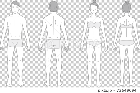 Body base men, women - Stock Illustration [72649094] - PIXTA