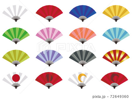 イラスト（正月、扇子） 72649360
