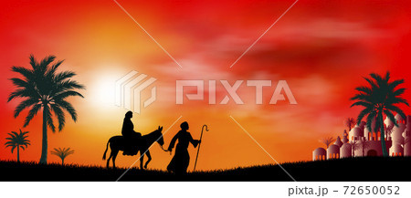 Virgin Mary and Joseph on their journey Virgin Mary and Joseph on their journey 72650052