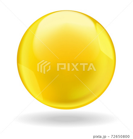 Golden oil translucent bubble or round drop with transparency 72650800