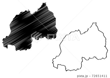Rwanda map vector Rwanda map vector 72651411