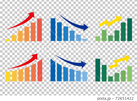 Bar chart (up and down) 72651422