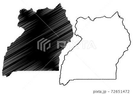 Uganda map vector