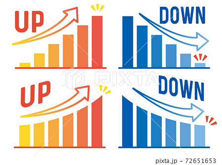 棒グラフ（アップとダウン） 72651653