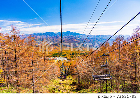 (山梨県)清里テラスリフトから望む山並み (山梨県)清里テラスリフトから望む山並み 72651785