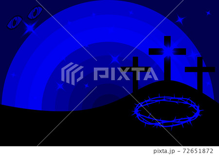Three crosses standing on Golgotha, Easter - Golgotha, 72651872