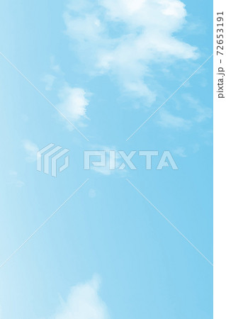 青空と雲のバナー 背景 縦 リアル スマホサイズ モバイルサイズのイラスト素材