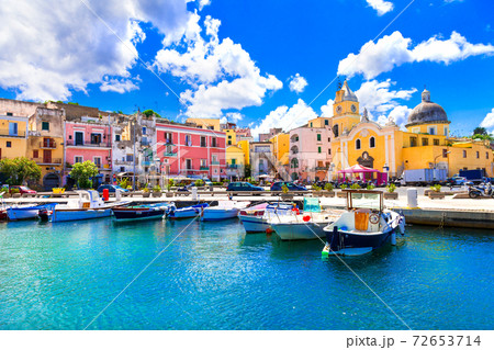 Beautiful colorful island Procida. Campania, Italy 72653714