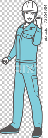 膽量的頭盔男子(全身)① 膽量的頭盔男子(全身)① 72654984