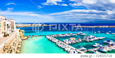 Otranto - coastal town in Puglia with turquoise sea. Italian summer holidays 72655710