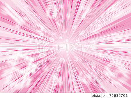 ピンクの集中線の数字が飛び出す背景のイラスト素材