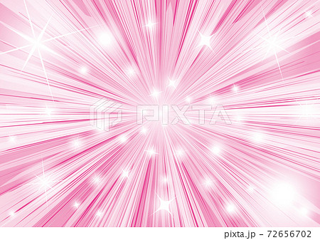 集中線のキラキラしたピンクの壁紙のイラスト素材