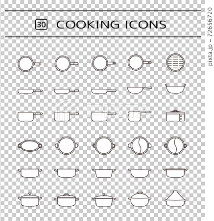キッチン用品イラストアイコンセット 72656720