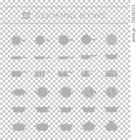 廚房用具圖圖標設置輪廓 72656721