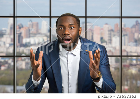 Black man with great excitement. Black man with great excitement. 72657362